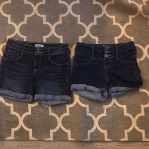 Pairs of jean shorts